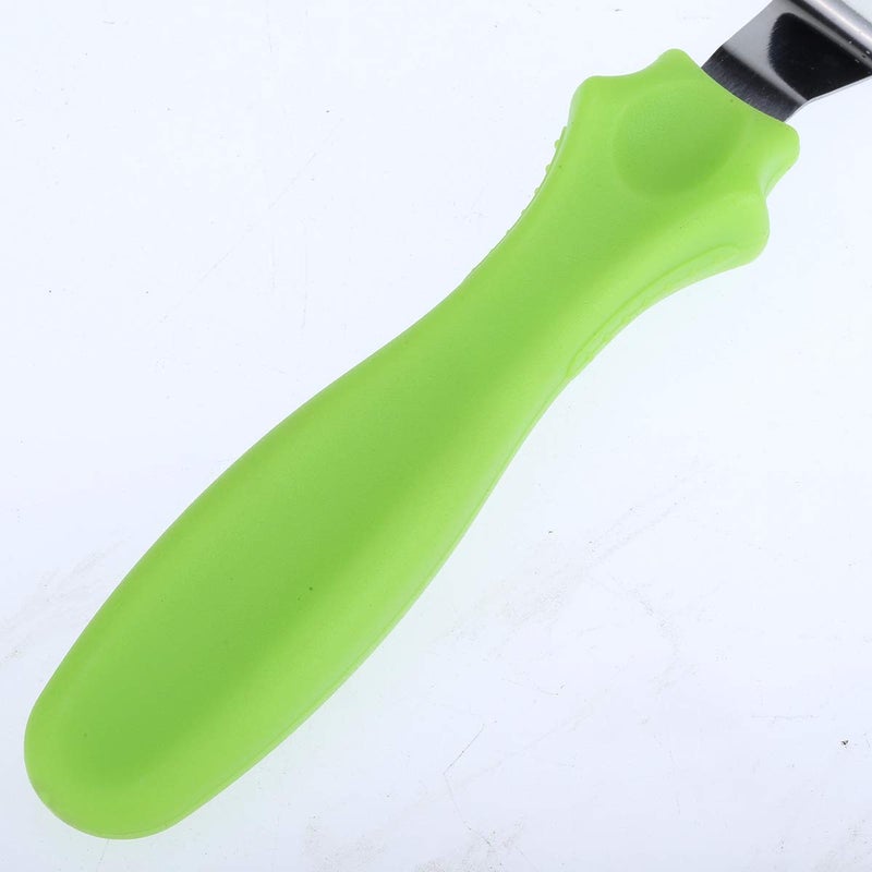 Szxc Small Baking Spatulas Set - 2 Offset & 1 Straight Icing Spatula - 4.5 inch Stainless Steel Blade - Angled Cake Decorating Frosting Spatulas - Green - Image 2